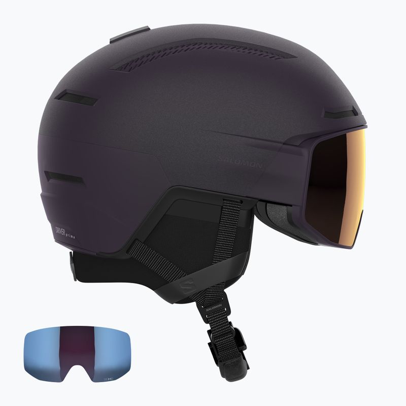 Salomon Driver Prime Sigma Plus S2/S3 éjszakai árnyalat/ezüstös rózsaszín/égszínkék síbukósisak 8