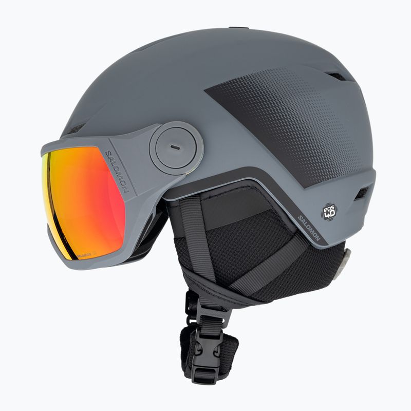 Salomon Pioneer LT Visor S2 síbukósisak ébenfa/piros 5
