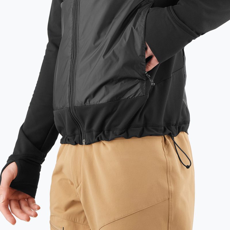 Férfi Salomon Elixir Hybrid Hoodie szigetelt mélyfekete kabát 6