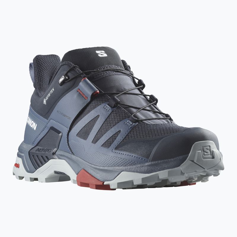 Férfi trekking cipő Salomon X Ultra 4 GTX carbon/bering sea/pearl blue 8