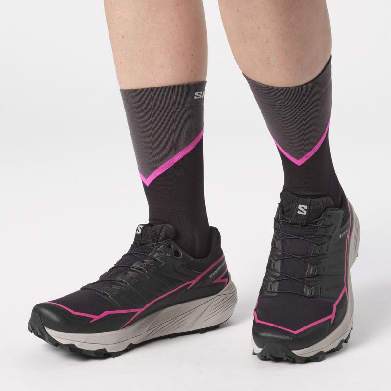 Salomon Thundercoss GTX női futócipő fekete/fekete/rózsaszín 3