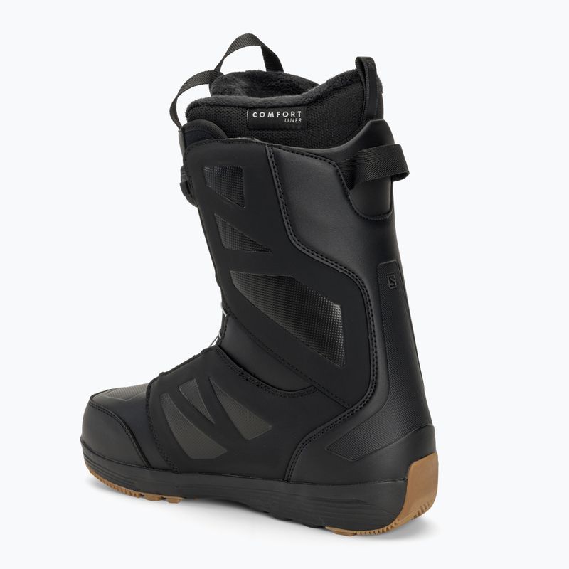Férfi Salomon Launch Boa SJ Boa fekete/fekete/fehér snowboard cipő 2