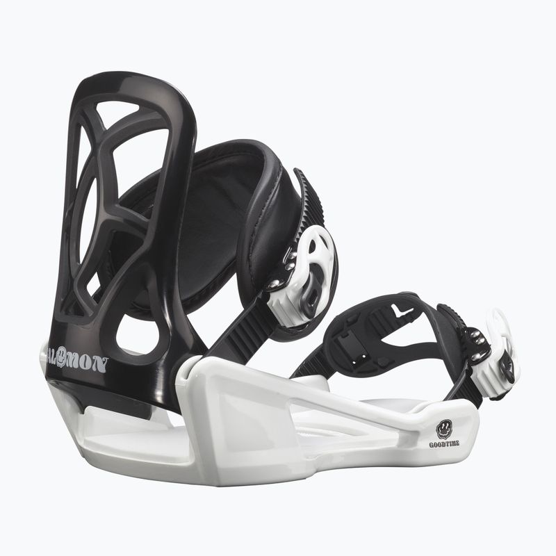 Gyermek snowboard kötés Salomon Goodtime XS fekete/fehér 2