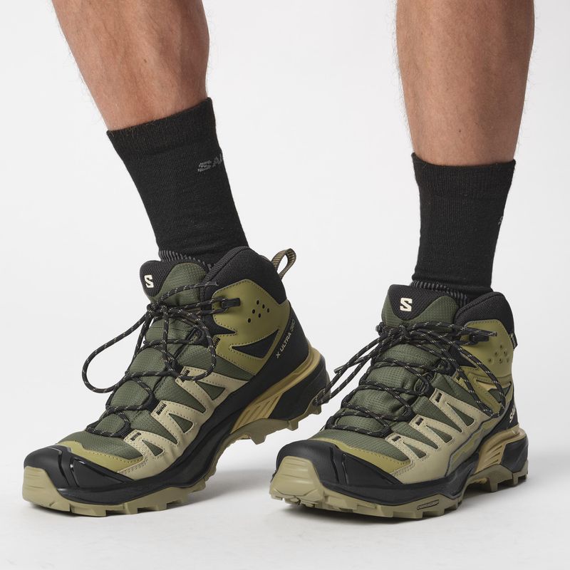 Férfi trekking cipő Salomon X Ultra 360 MID GTX olive night/slate green/southern moss 14