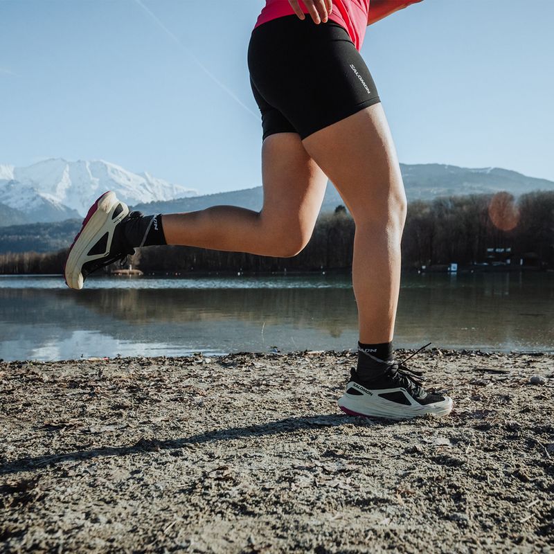 Salomon Ultra Flow női futócipő fekete/átlátszó sárga/rózsaszín lila 16