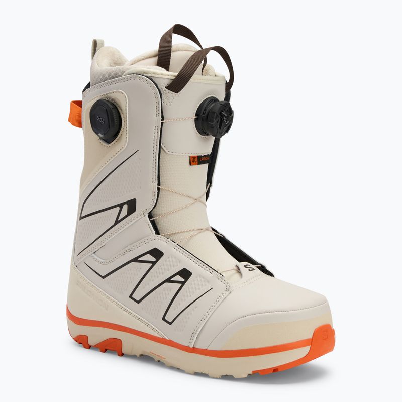 Férfi snowboard cipő Salomon Launch Boa SJ Boa rainy day/birch/vibrant orange