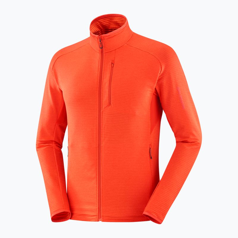 Férfi Salomon Essential Lightwarm FZ trekking pulóver cseresznye paradicsom 5