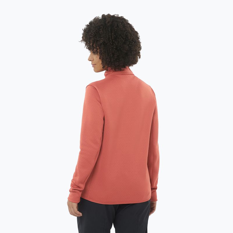 Férfi Salomon Essential Midwarm Fz tandoori spice trekking melegítő pulóver 2