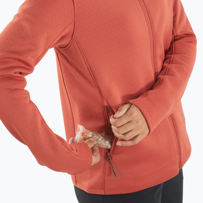 Férfi Salomon Essential Midwarm Fz tandoori spice trekking melegítő pulóver 3