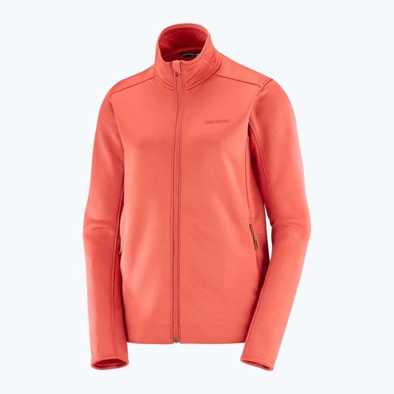 Férfi Salomon Essential Midwarm Fz tandoori spice trekking melegítő pulóver 4