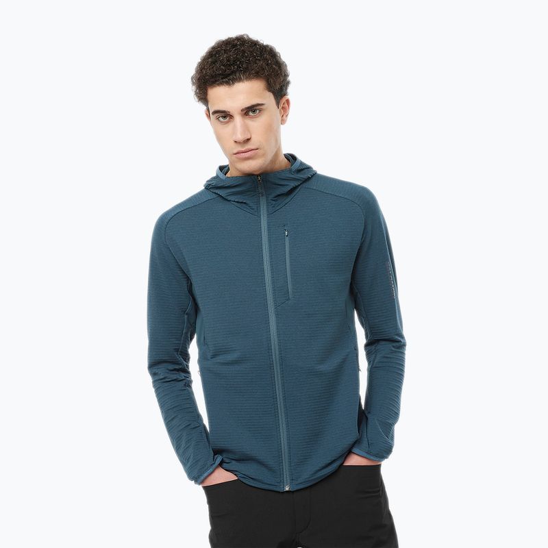 Férfi Salomon Essential Lightwarm Hd midinight navy trekking melegítő pulóver