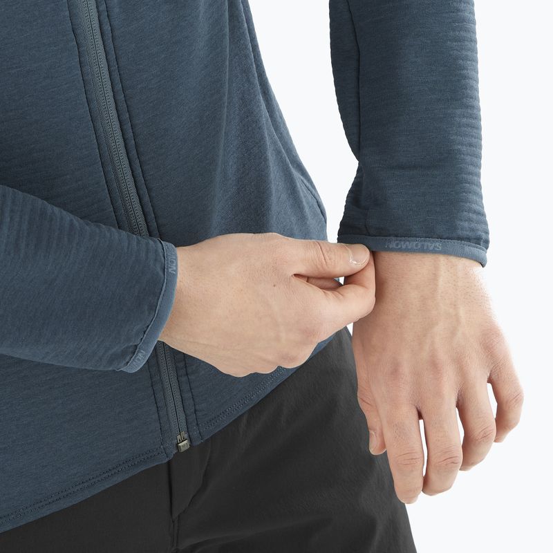 Férfi Salomon Essential Lightwarm Hd midinight navy trekking melegítő pulóver 5