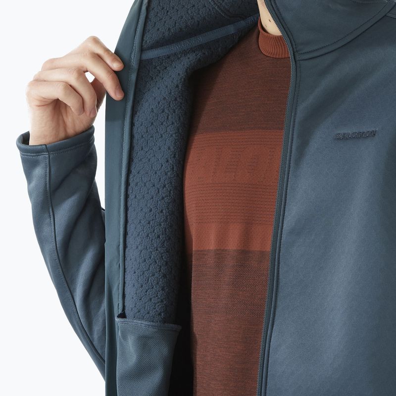 Férfi Salomon Essential Midwarm Fz midnight navy trekking melegítő pulóver 5