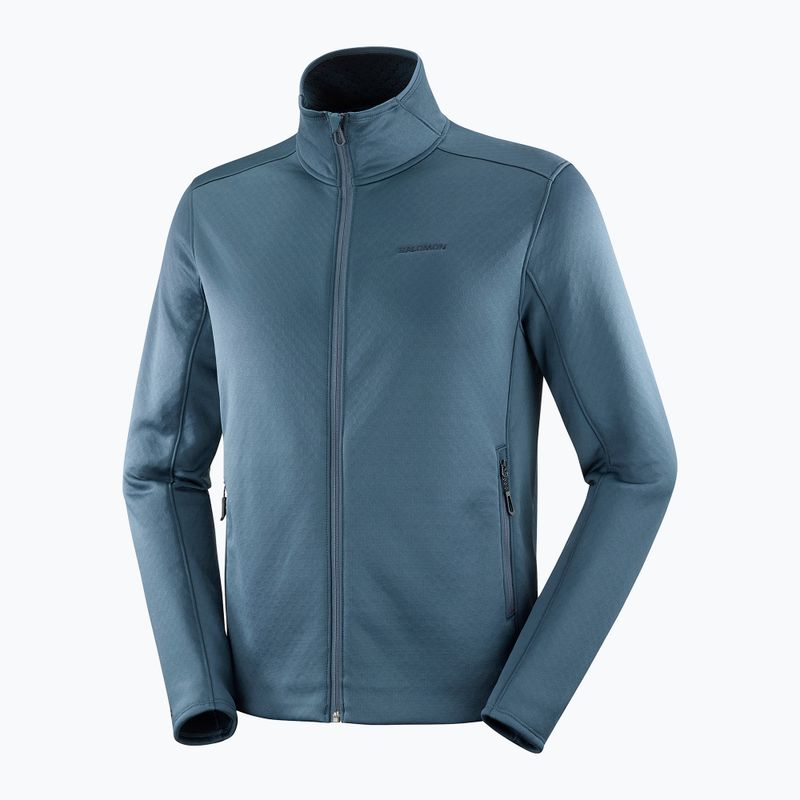 Férfi Salomon Essential Midwarm Fz midnight navy trekking melegítő pulóver 6