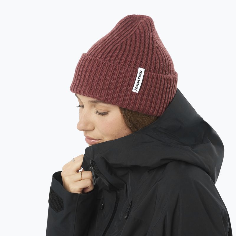 Téli sapka Salomon Snowbird rum raisin 2