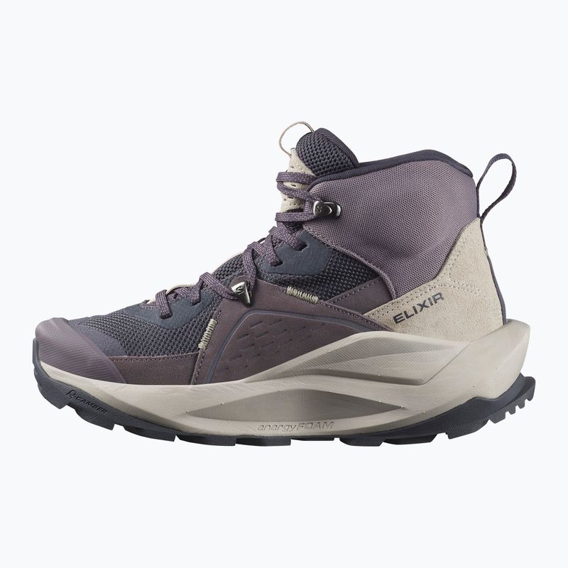 Női túracipő Salomon Elixir Mid GTX nine iron/shark/silver cloud 10