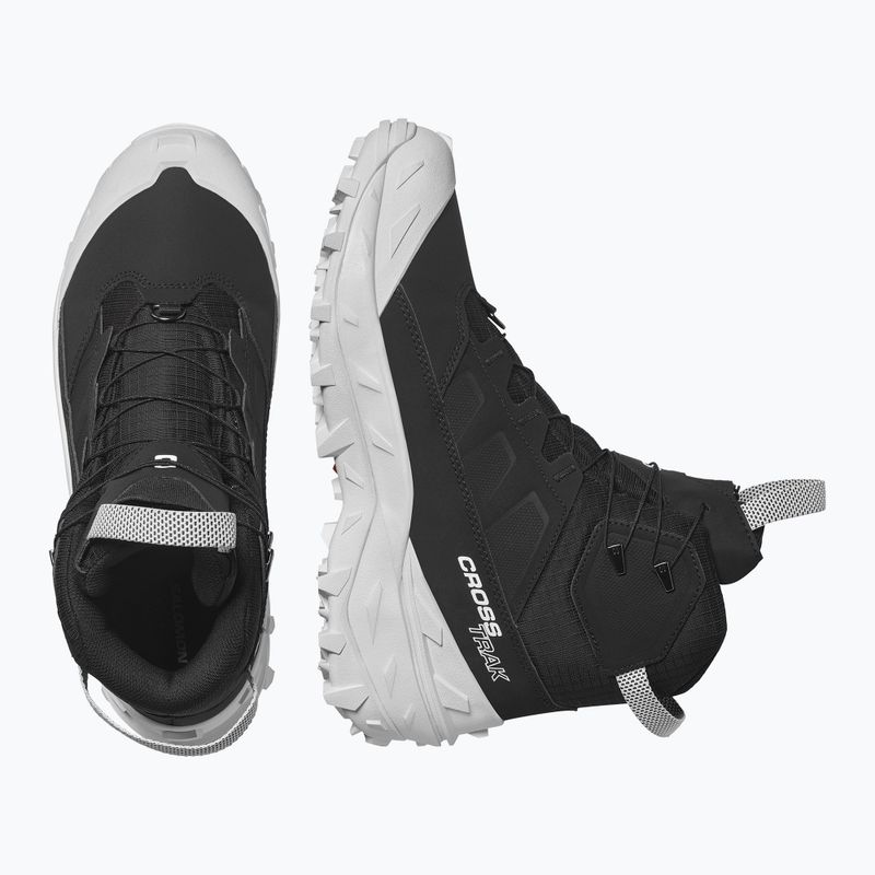 Férfi  trekking cipő Salomon Crossrak Powder WP black/black/white 13