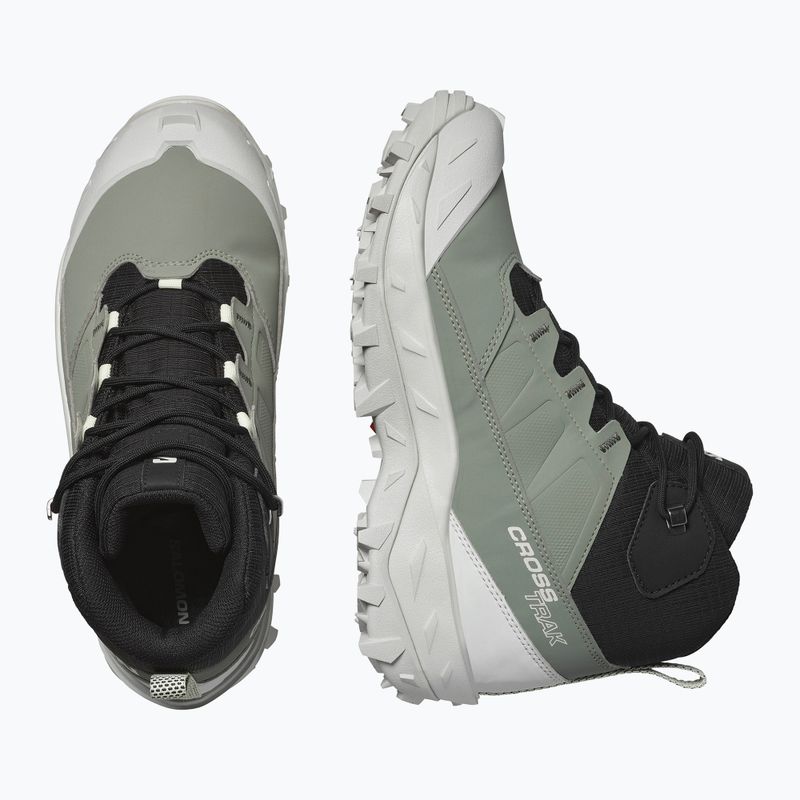 Női trekking cipő Salomon Crosstrak WP agave green/black/can ary green 13