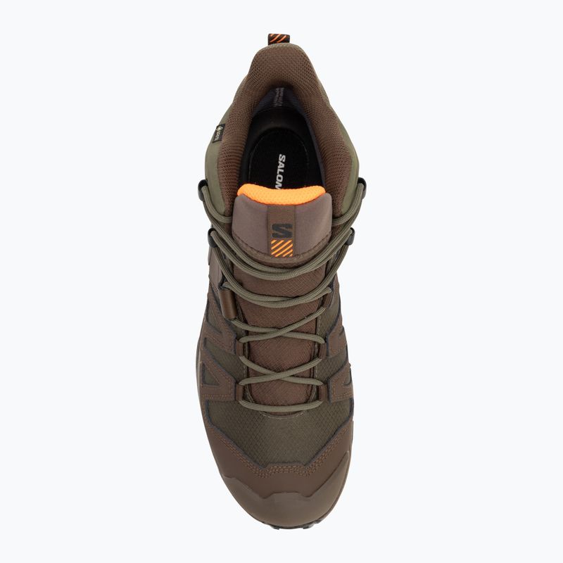 Férfi túrabakancs Salomon X Ultra Tracker GTX zöld/földbarna/cápa bőr 5