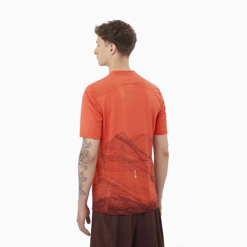 Férfi futópóló Salomon S/Lab Ultra Tee Aop burnt sienna 2