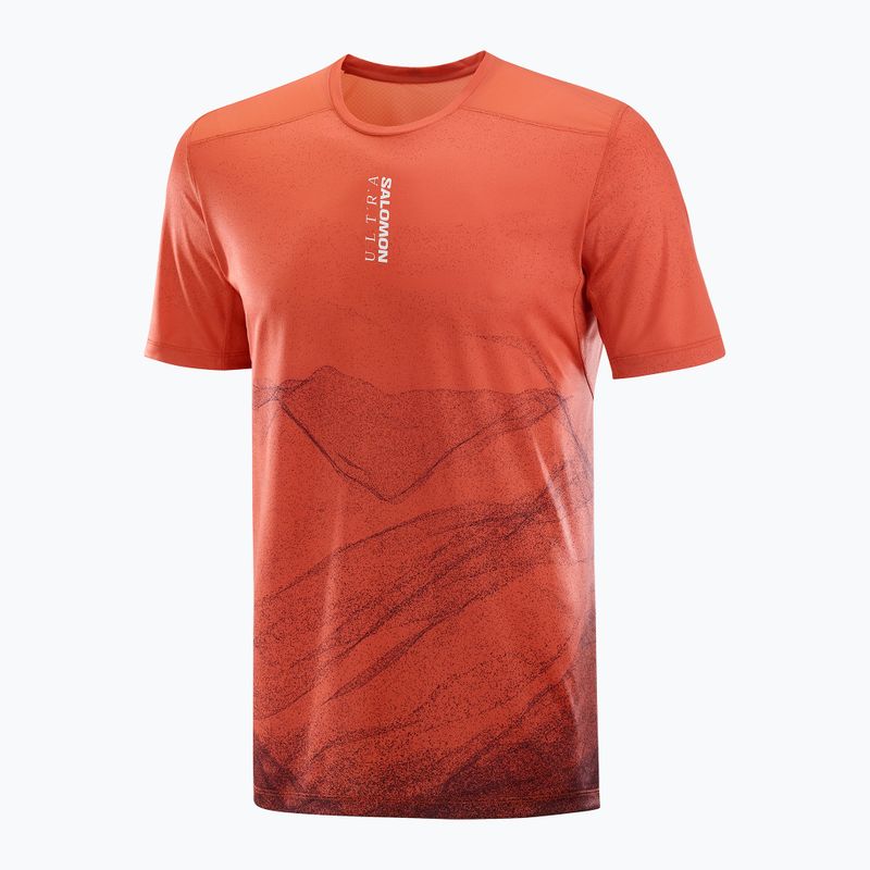 Férfi futópóló Salomon S/Lab Ultra Tee Aop burnt sienna 4