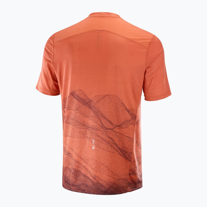 Férfi futópóló Salomon S/Lab Ultra Tee Aop burnt sienna 5