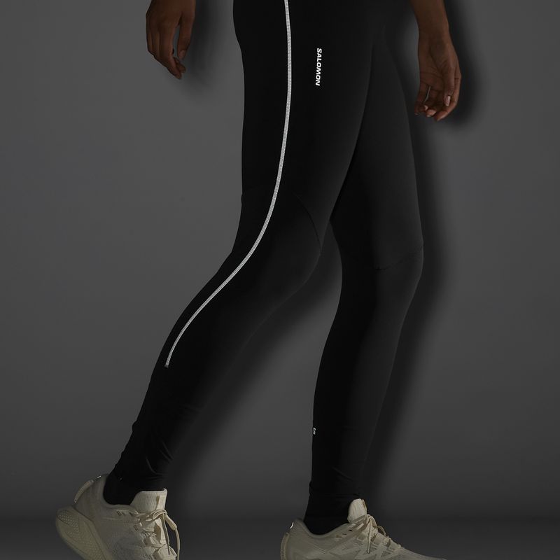 Női futó leggings Salomon Sense Aero Stow mély fekete 5