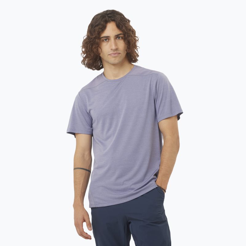 Férfi Salomon Outline Tee kék gránit