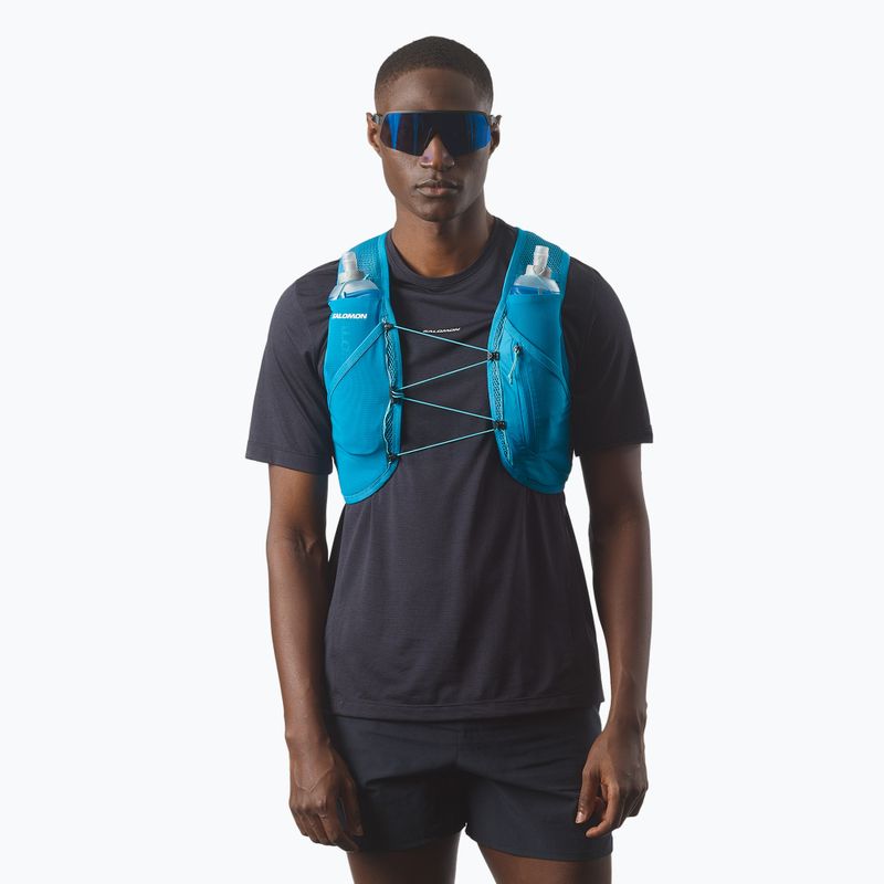 Salomon Active Skin 4 szett futó mellény kék dánbőr/kék curacao 2