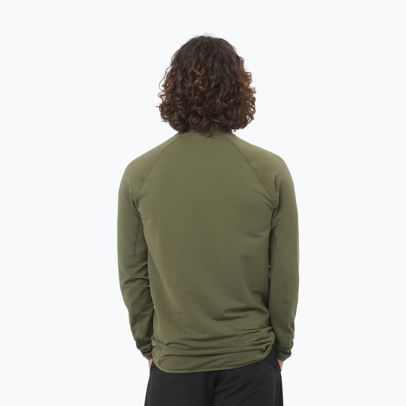 Férfi túrapulóver Salomon Essential Lightwarm Full Zip szőlőlevél 2