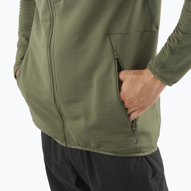 Férfi túrapulóver Salomon Essential Lightwarm Full Zip szőlőlevél 6
