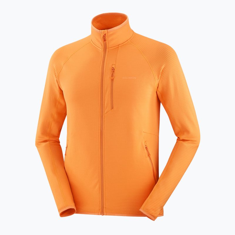 Férfi Salomon Lightwarm Full Zip kurkuma trekking melegítő pulóver 7