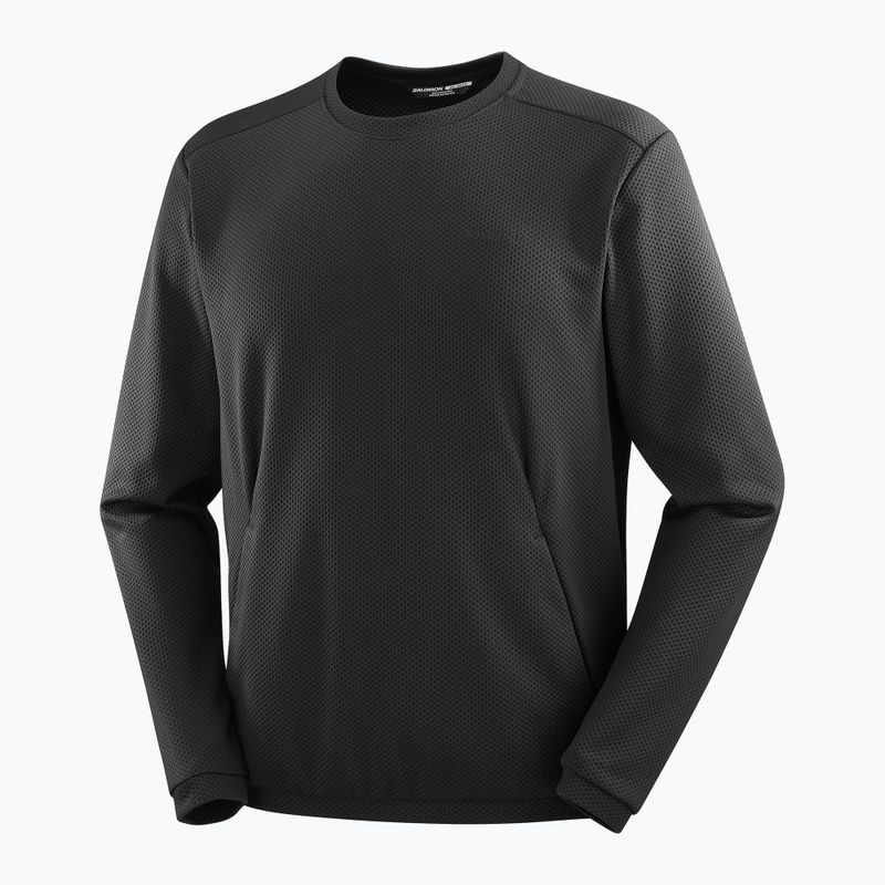 Férfi Salomon Motomesh Crewneck túrapulóver mélyfekete színben 8