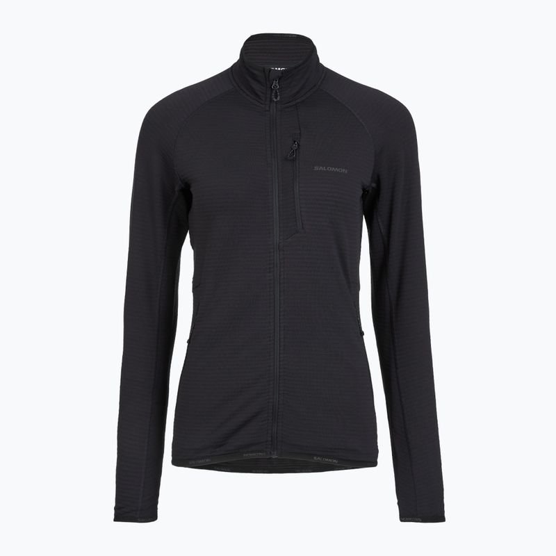 Női polár pulóver Salomon Lightwarm Full Zip deep black 5