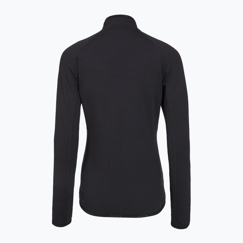 Női polár pulóver Salomon Lightwarm Full Zip deep black 6
