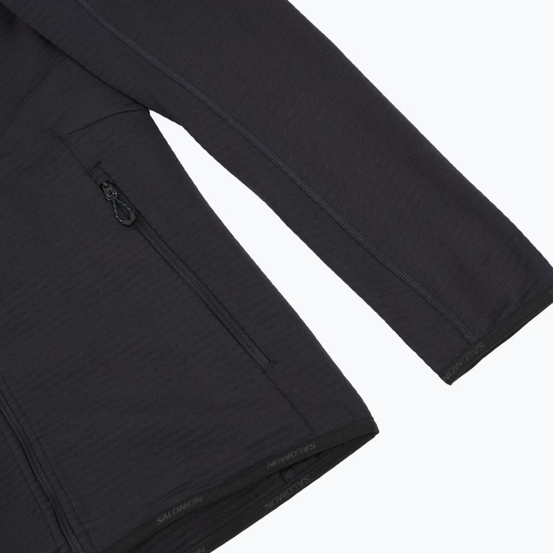 Női polár pulóver Salomon Lightwarm Full Zip deep black 8