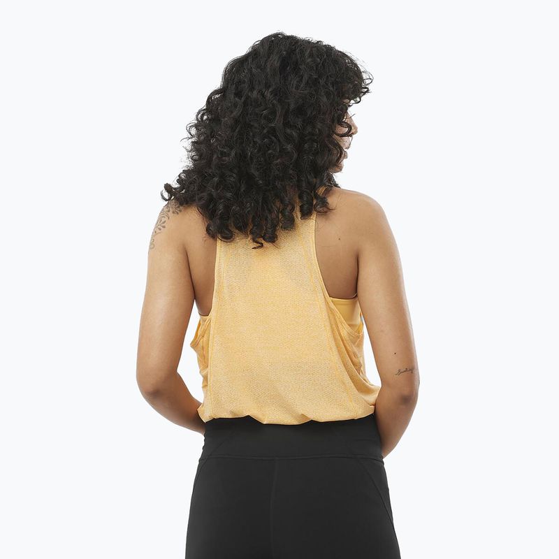 Női futó tank top Salomon SHAKEout Air Tank meleg barna 2