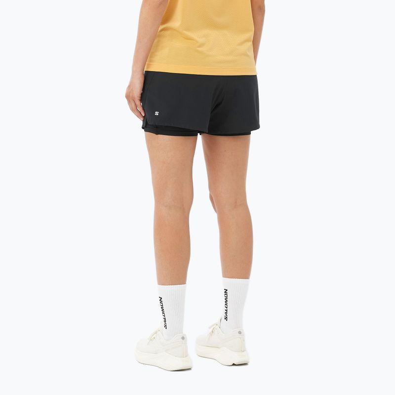 Salomon SHAKEout Core 2IN1 4" női futónadrág mély fekete 2