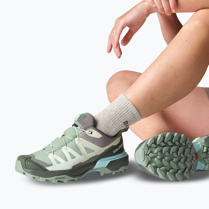 Női túrabakancs Salomon X Ultra 360 green milieu/urban chic/clearly aqua 7