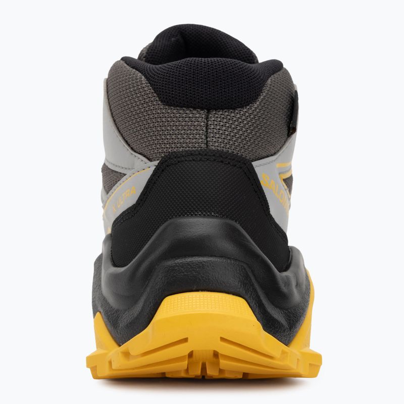 Gyermek túracipő Salomon X Ultra Mid GTX castlerock/fekete/fűszeres/mustár 6