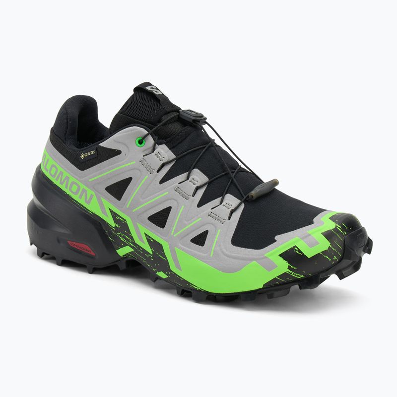 Férfi futócipő Salomon Speedcross 6 GTX fekete/ötvözet/zöld gekkó