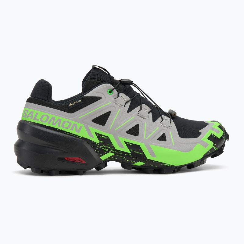 Férfi futócipő Salomon Speedcross 6 GTX fekete/ötvözet/zöld gekkó 2