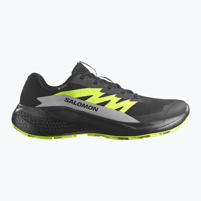 Férfi futócipő Salomon Alphaglide GTX fekete/ötvözet/éles zöld