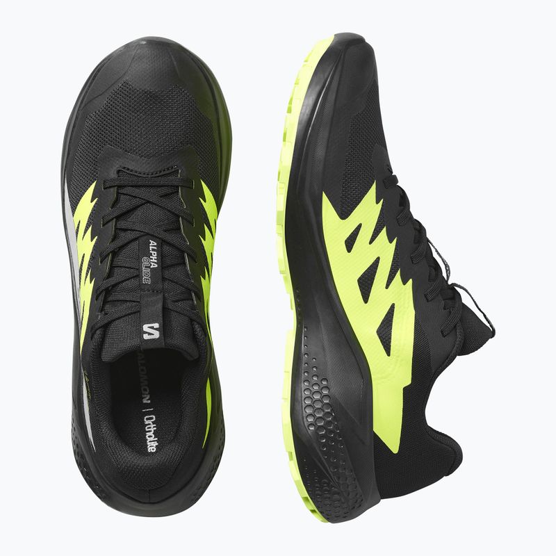 Férfi futócipő Salomon Alphaglide GTX fekete/ötvözet/éles zöld 5