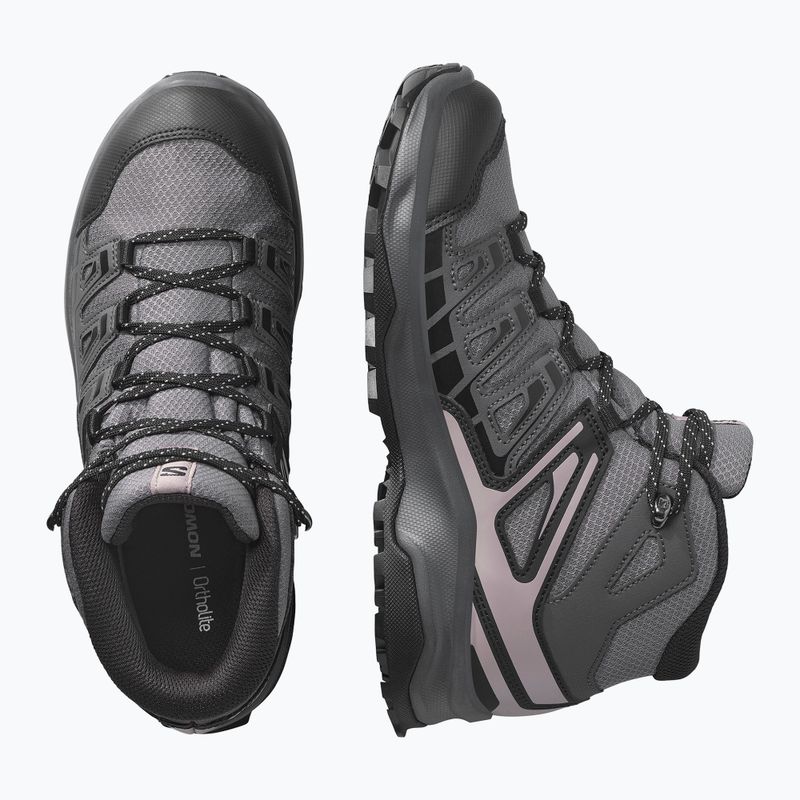 Női Salomon Extegra GTX Mid túracipő henna/run raisin/mahogany rose 12