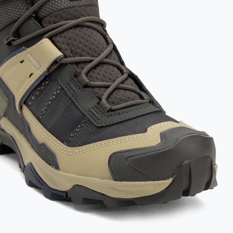 Férfi túrabakancs Salomon X Ultra 5 MID GTX tőzeg / szürkészöld / kék éjszaka 7