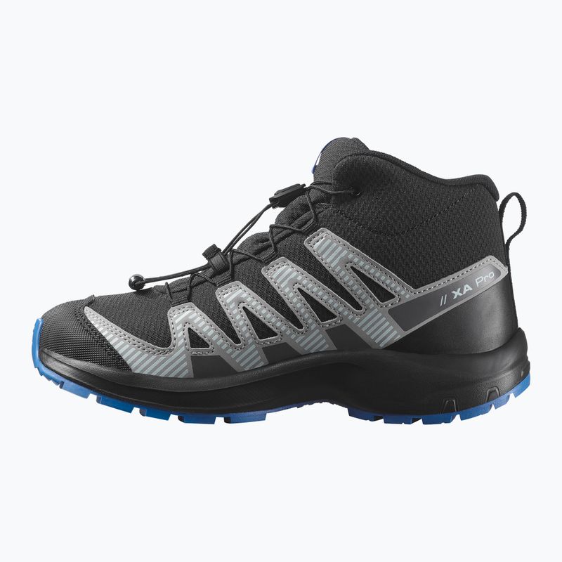 Gyerek túracipők Salomon XA PRO V8 MID WP black/monument /french blue 10