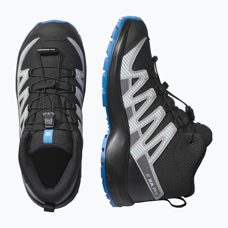 Gyerek túracipők Salomon XA PRO V8 MID WP black/monument /french blue 13