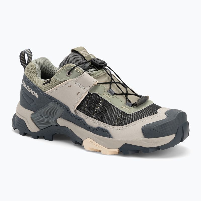 Női túrabakancsok Salomon X ULTRA 5 GTX seagrass / turbul ence / tender peach