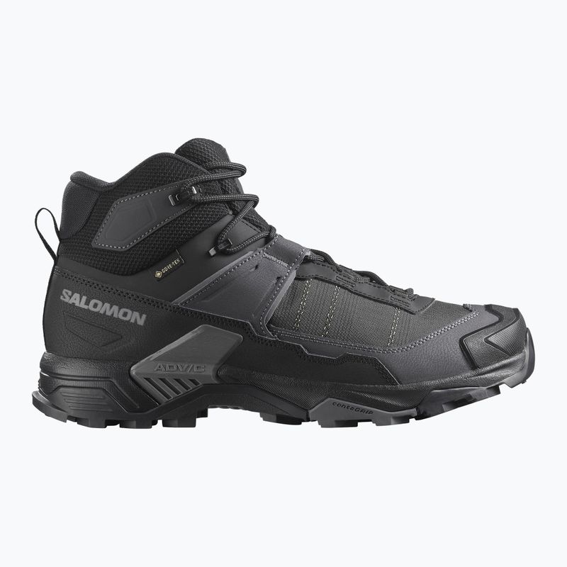 Férfi túracipő Salomon X Ultra 5 MID Wide GTX black/asphalt/ castlerock 8